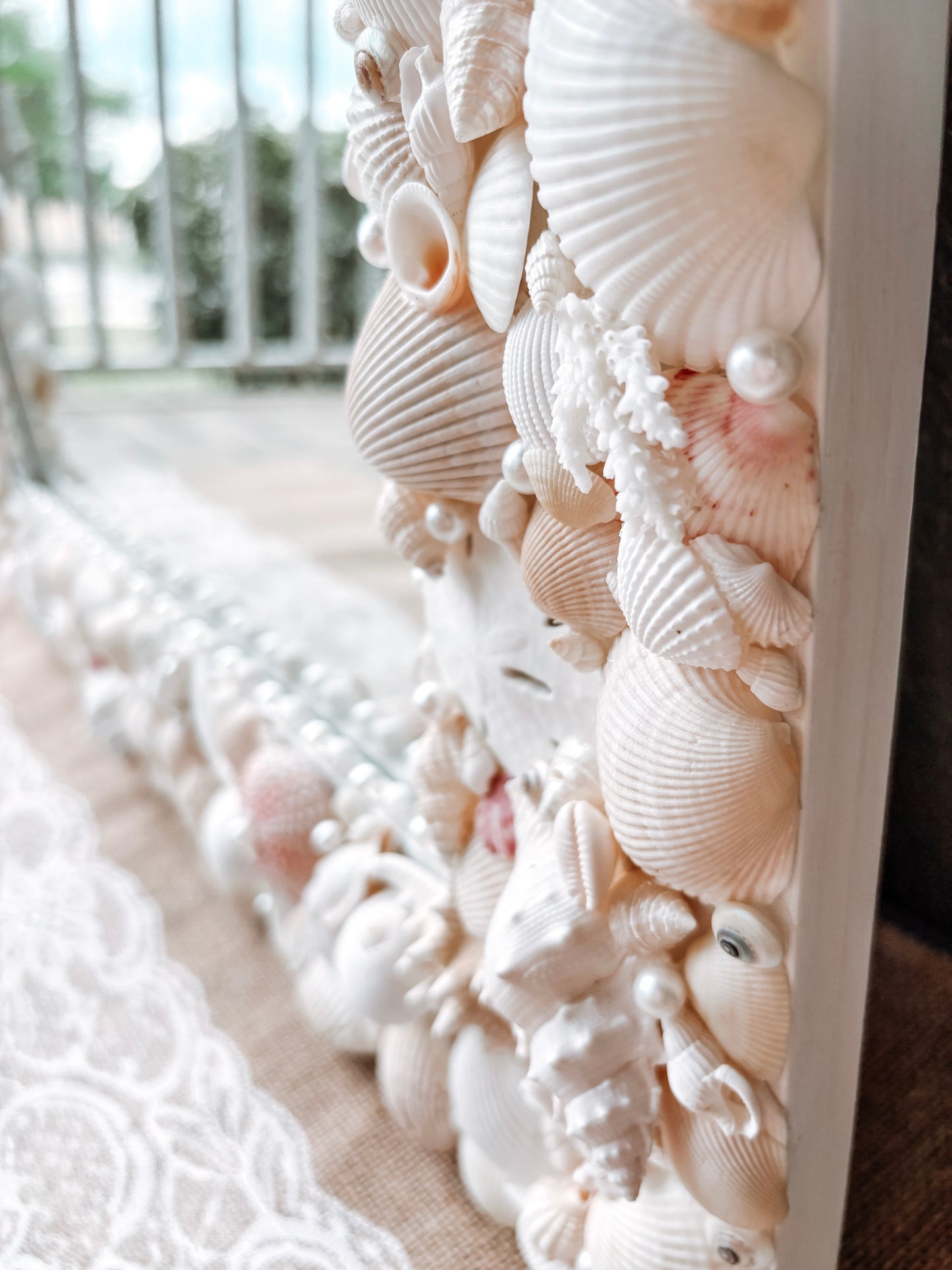 25x30” Seashell Mirror - Ready to Ship