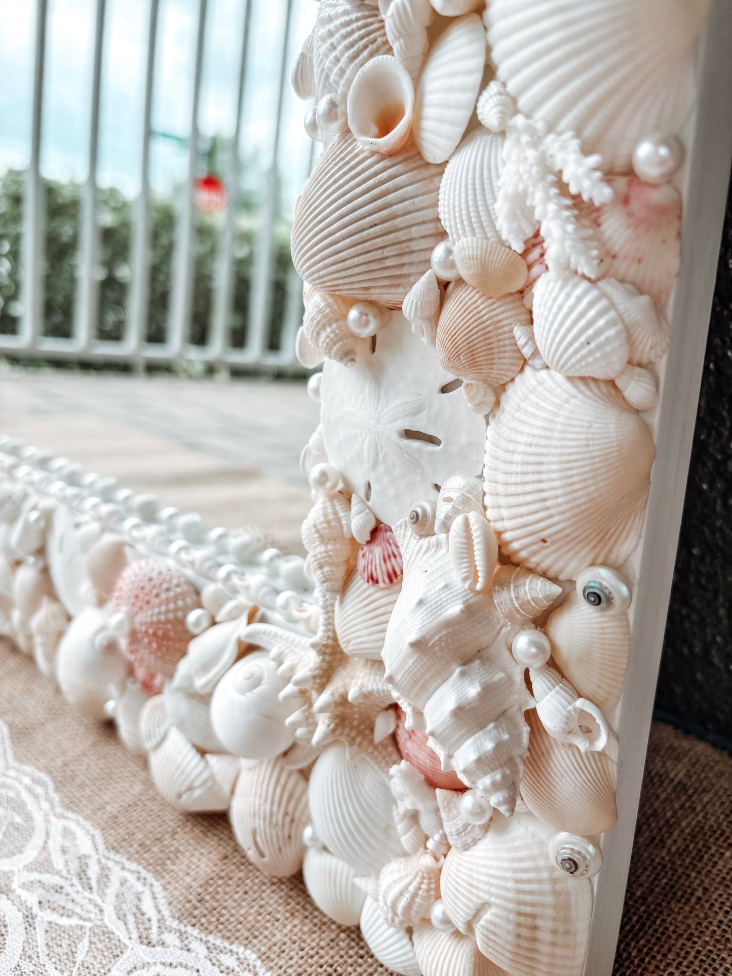 25x30” Seashell Mirror - Ready to Ship