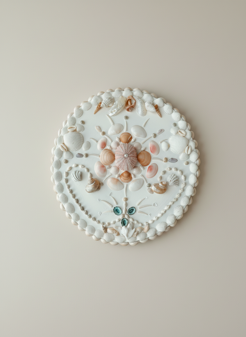 Seashell Wall Panel- Mini Series 12”, Antique White