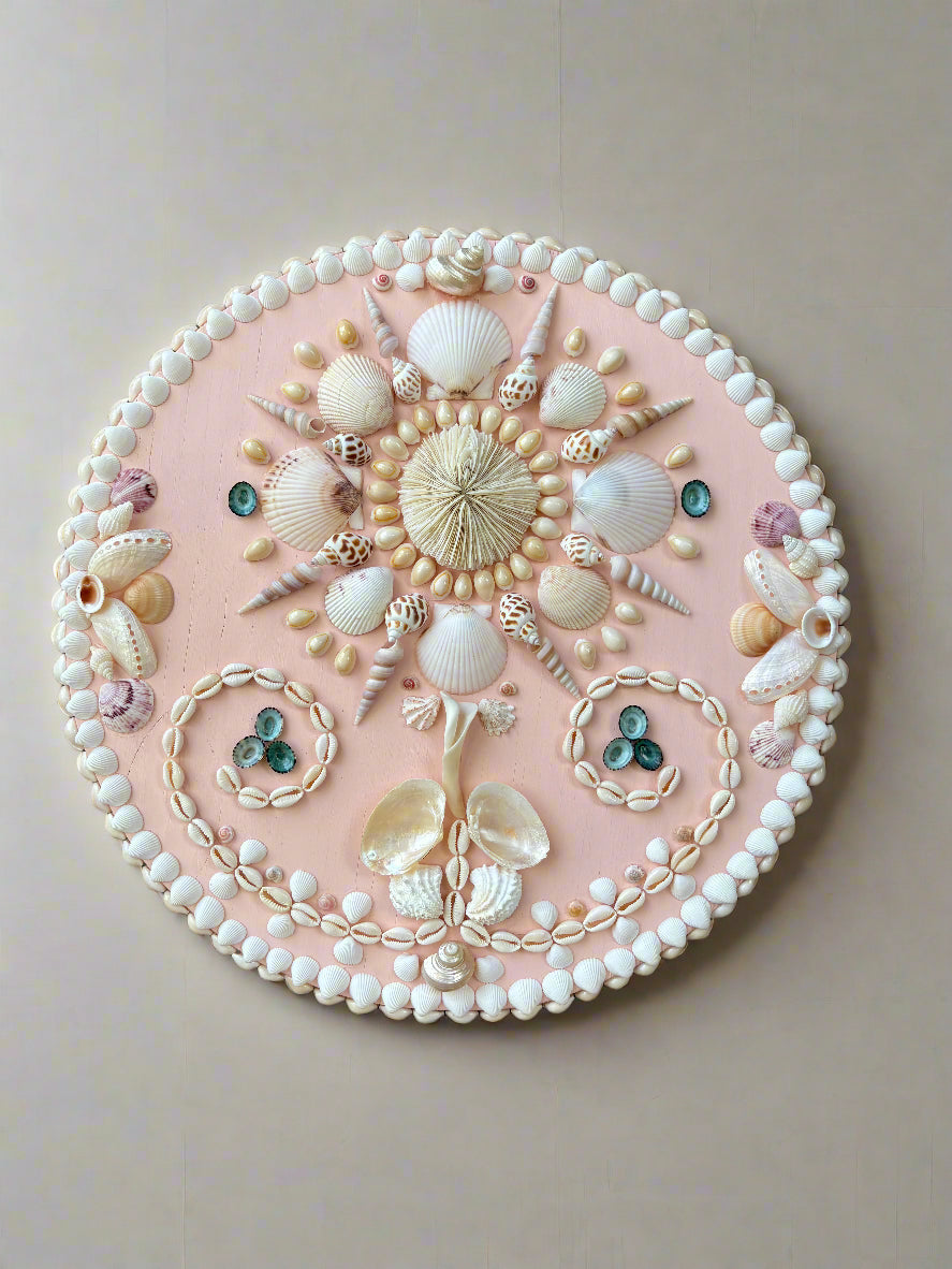 Blush Shell Panel 16.5", Mushroom Coral Center (Made-to-Order)