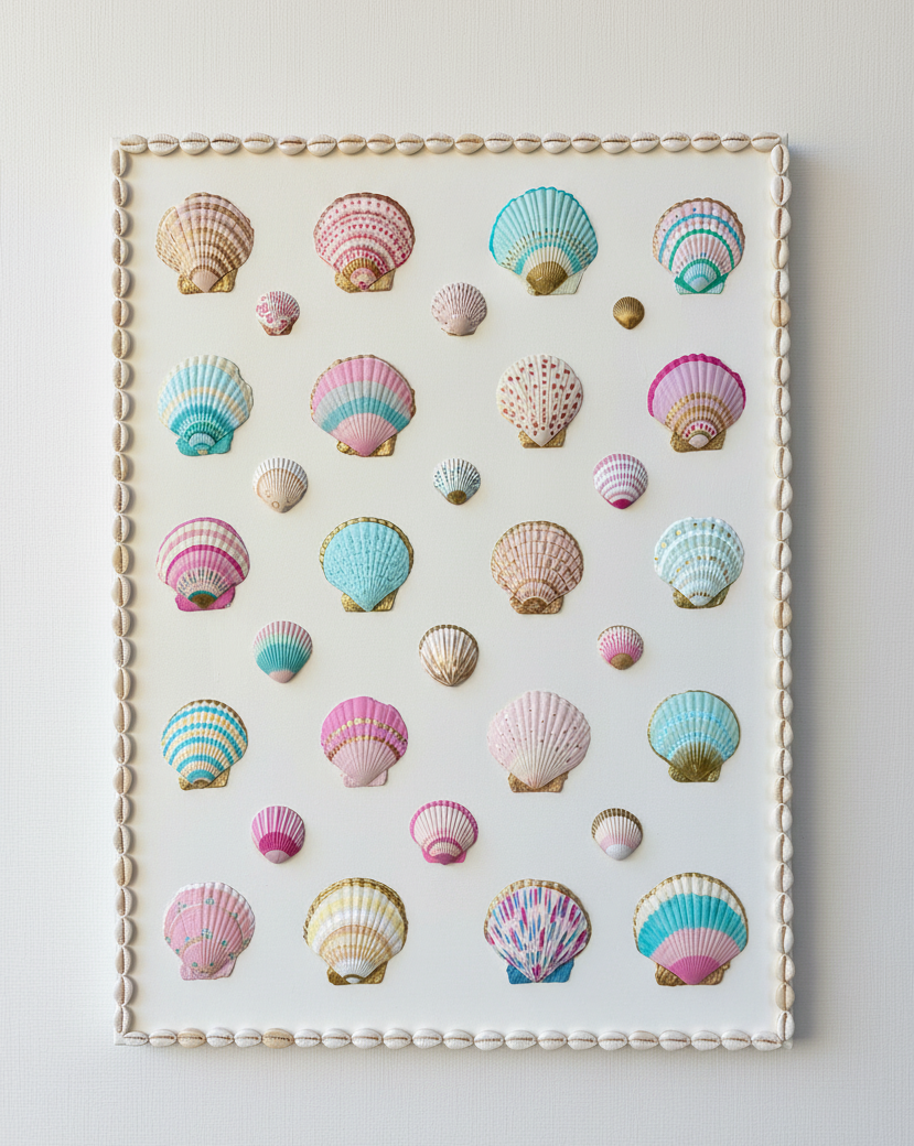 Painted Shells on Canvas