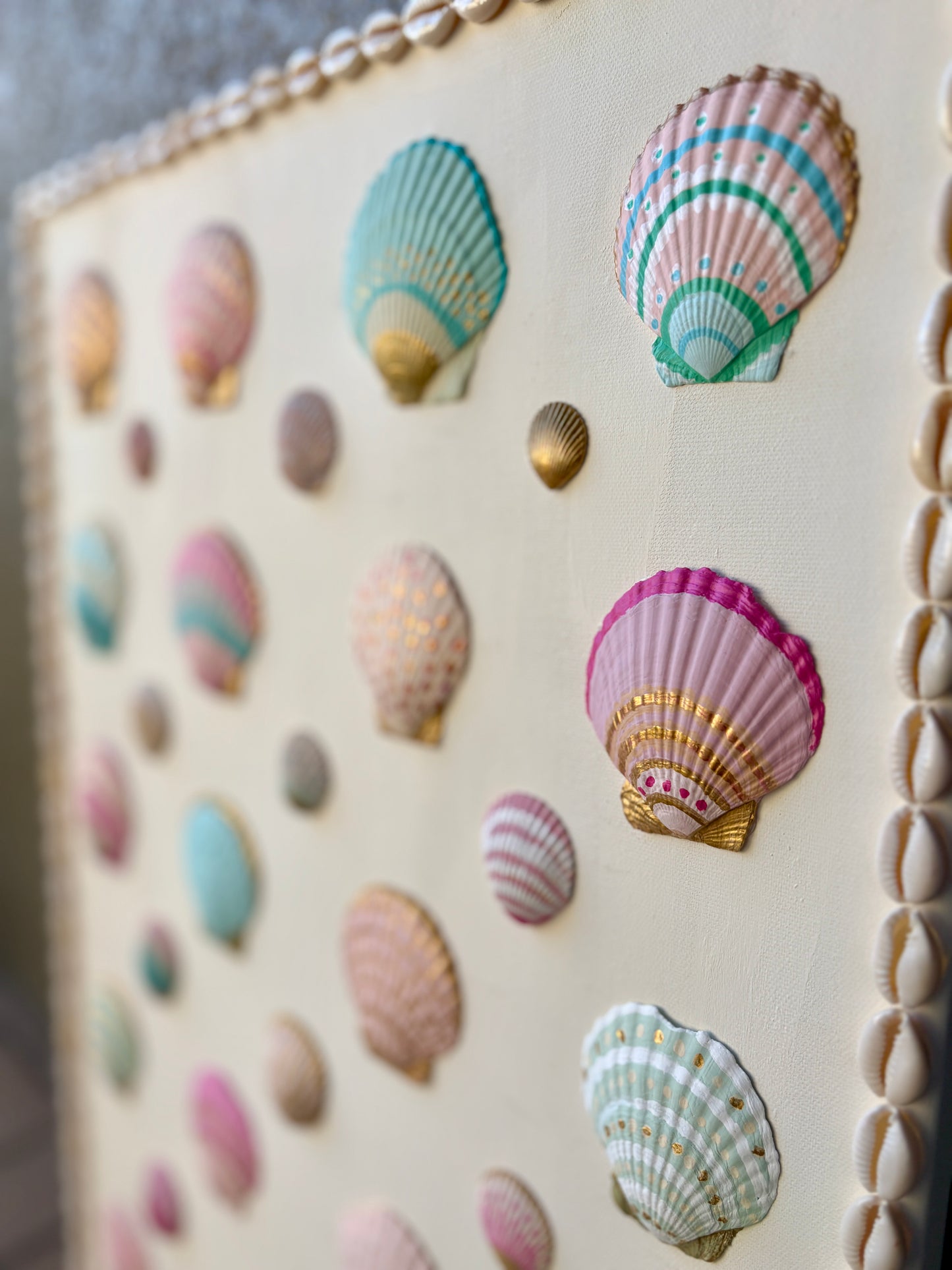Shells on Canvas 18x24” - Study in Palm Beach Coastal Colors I
