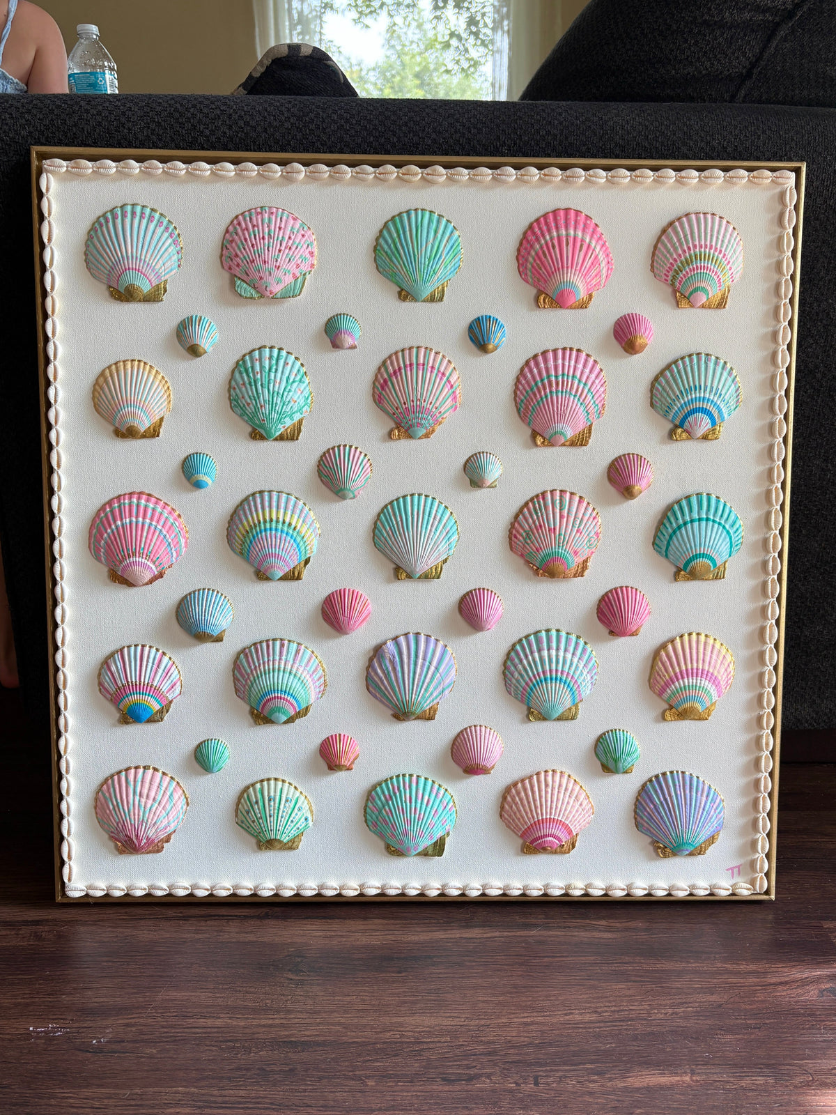 Painted Shells on Canvas 24x24”