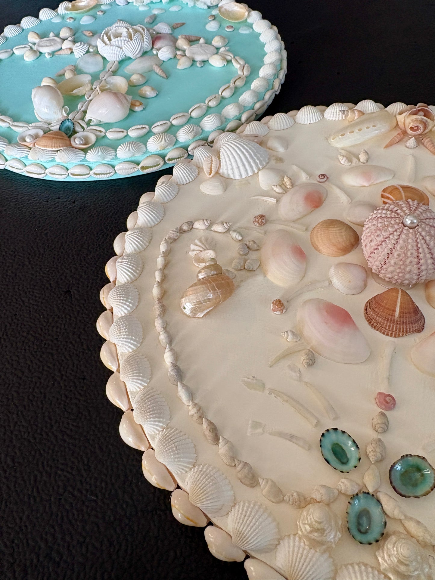 Set of Two Mini Shell Panels | Curated Coastal Wall Art Set