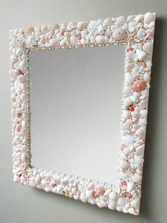 Seashell mirror for luxury home interior 