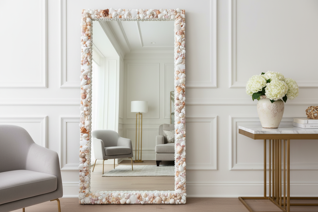 Full-length Shell Mirror - Custom (Made to Order)
