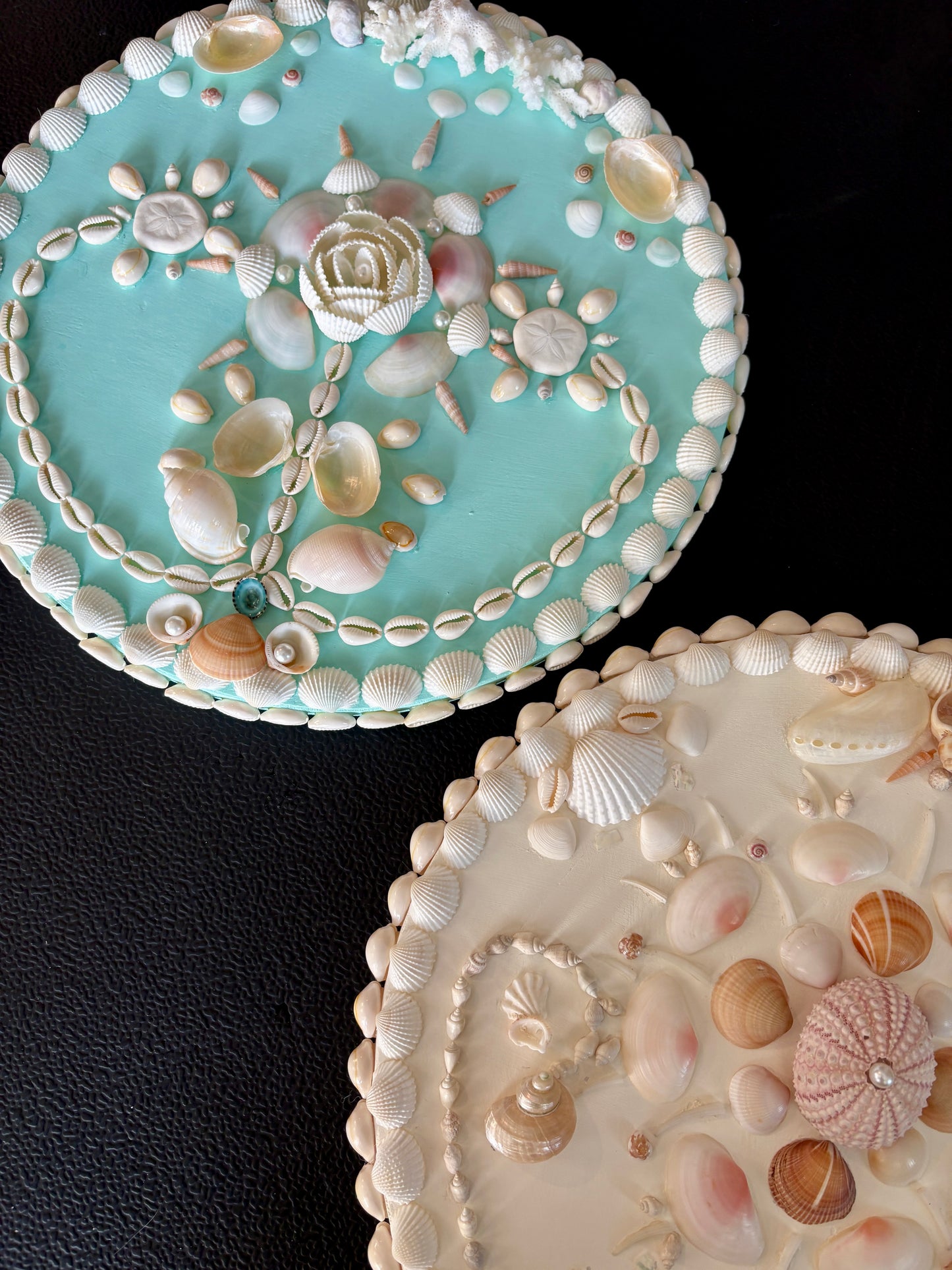 Set of Two Mini Shell Panels | Curated Coastal Wall Art Set