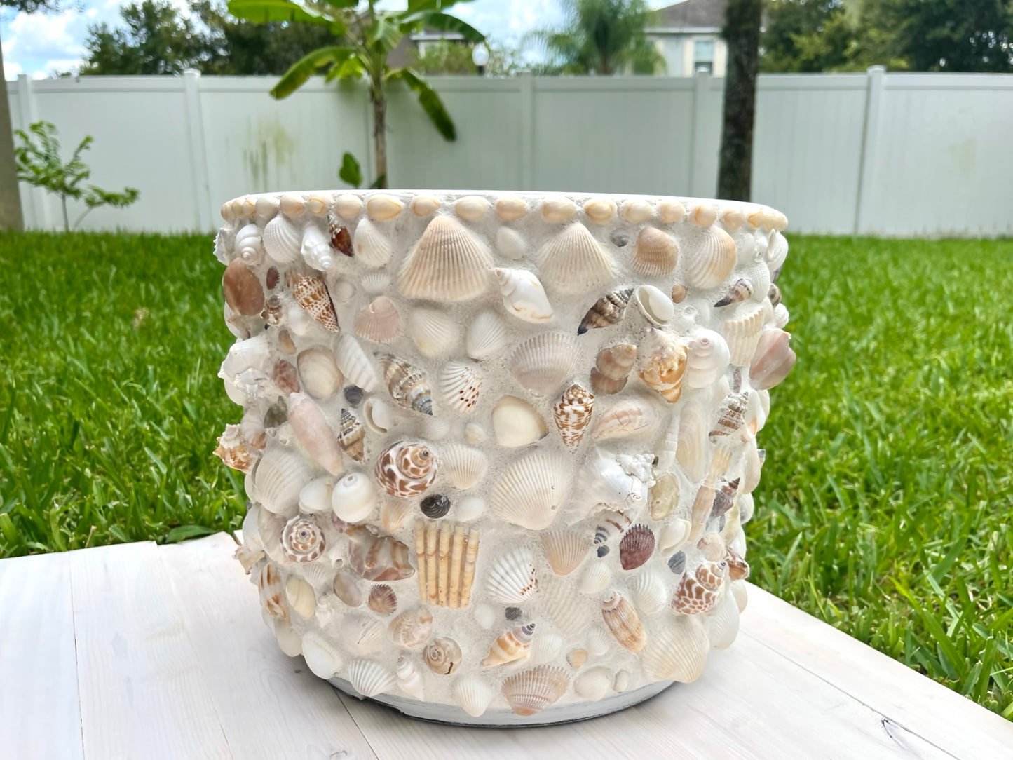 Seashell Planter - Coastal Beach Planter for Luxury Home Decor