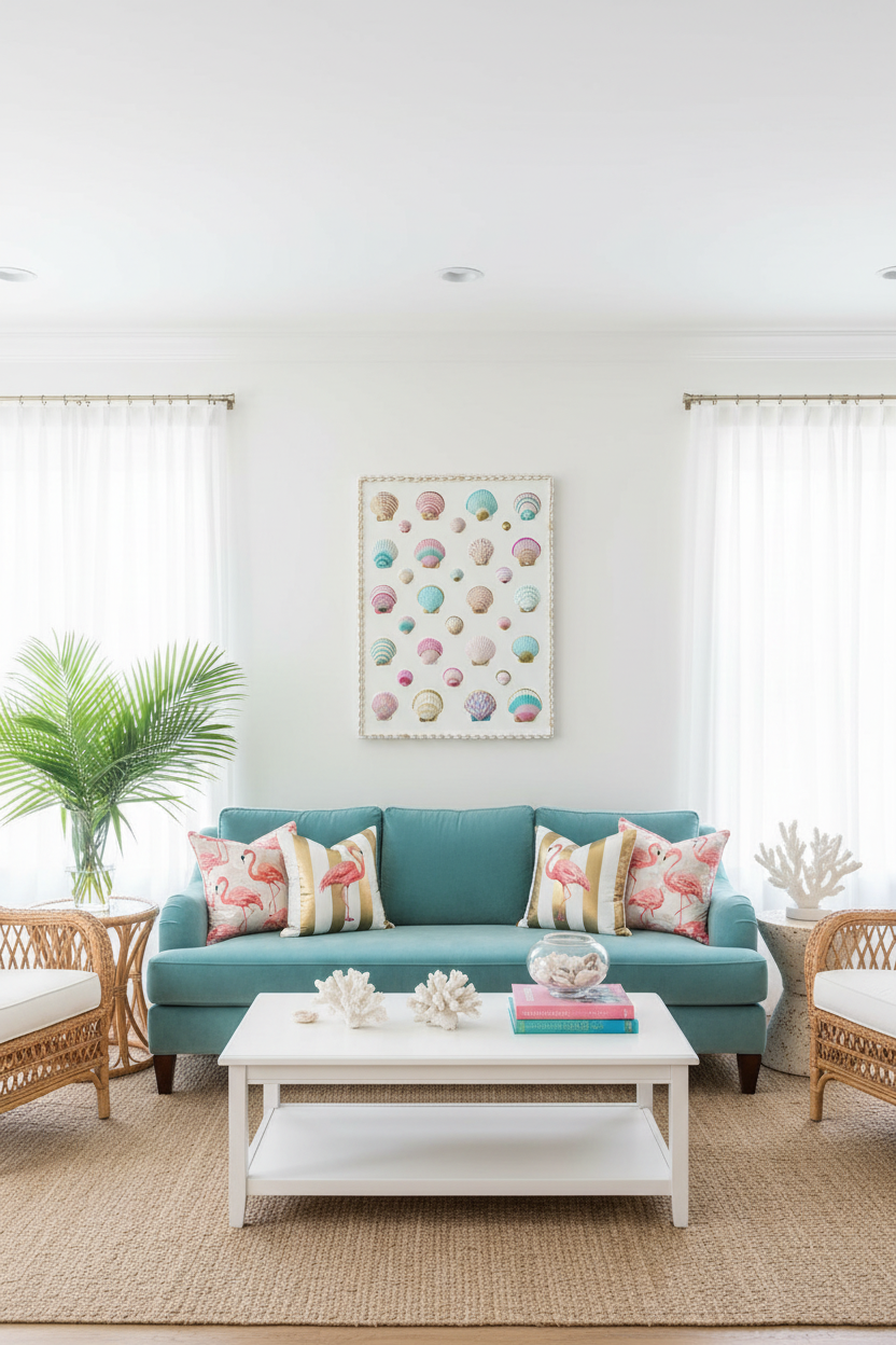 Shells on Canvas 18x24” - Study in Palm Beach Coastal Colors I
