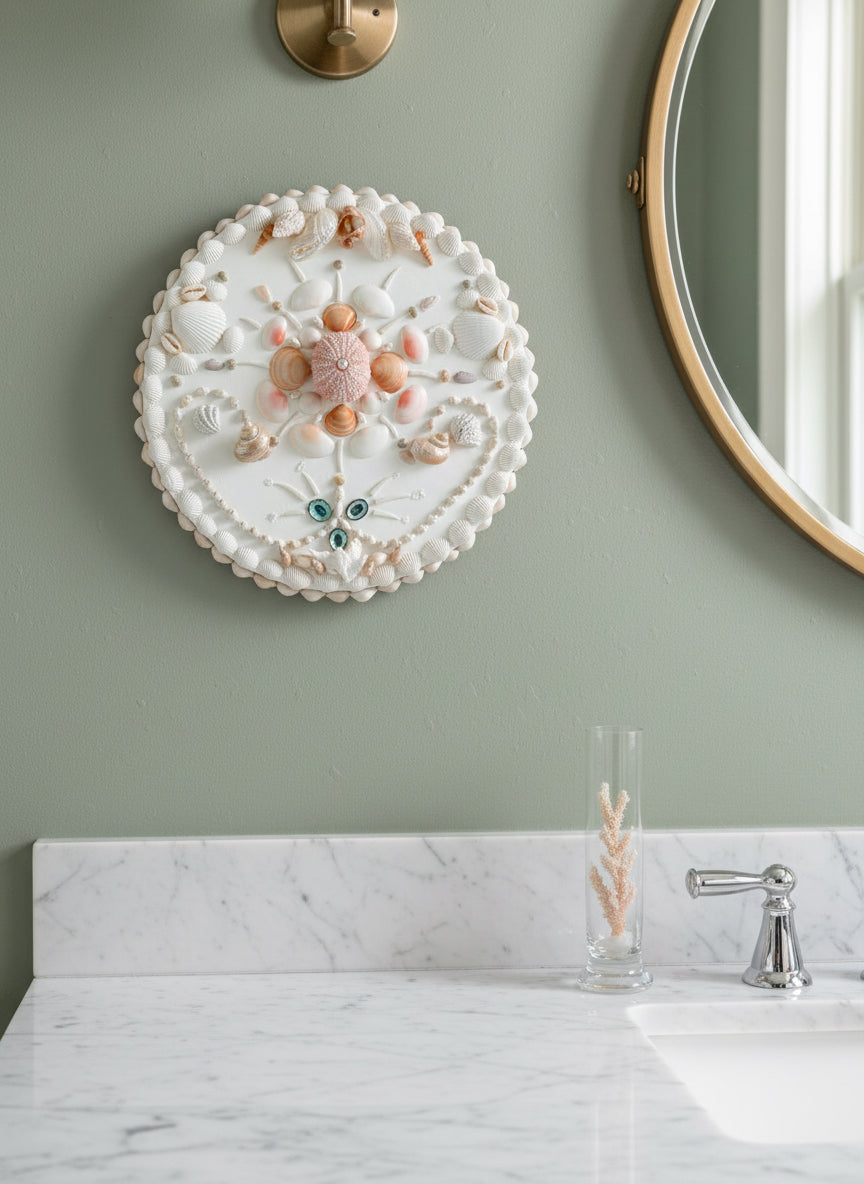 Seashell Wall Panel- Mini Series 12”, Antique White