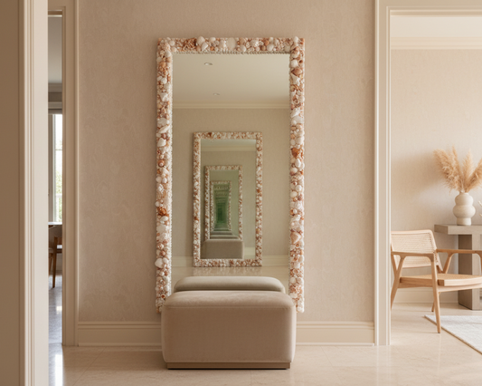 Full-length Shell Mirror - Custom (Made to Order)