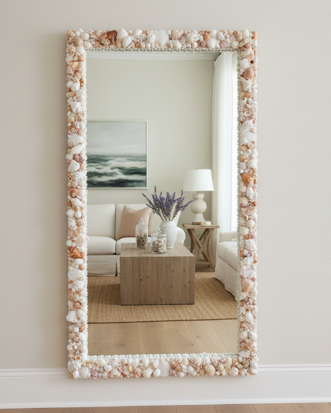 Full-length Shell Mirror - Custom (Made to Order)